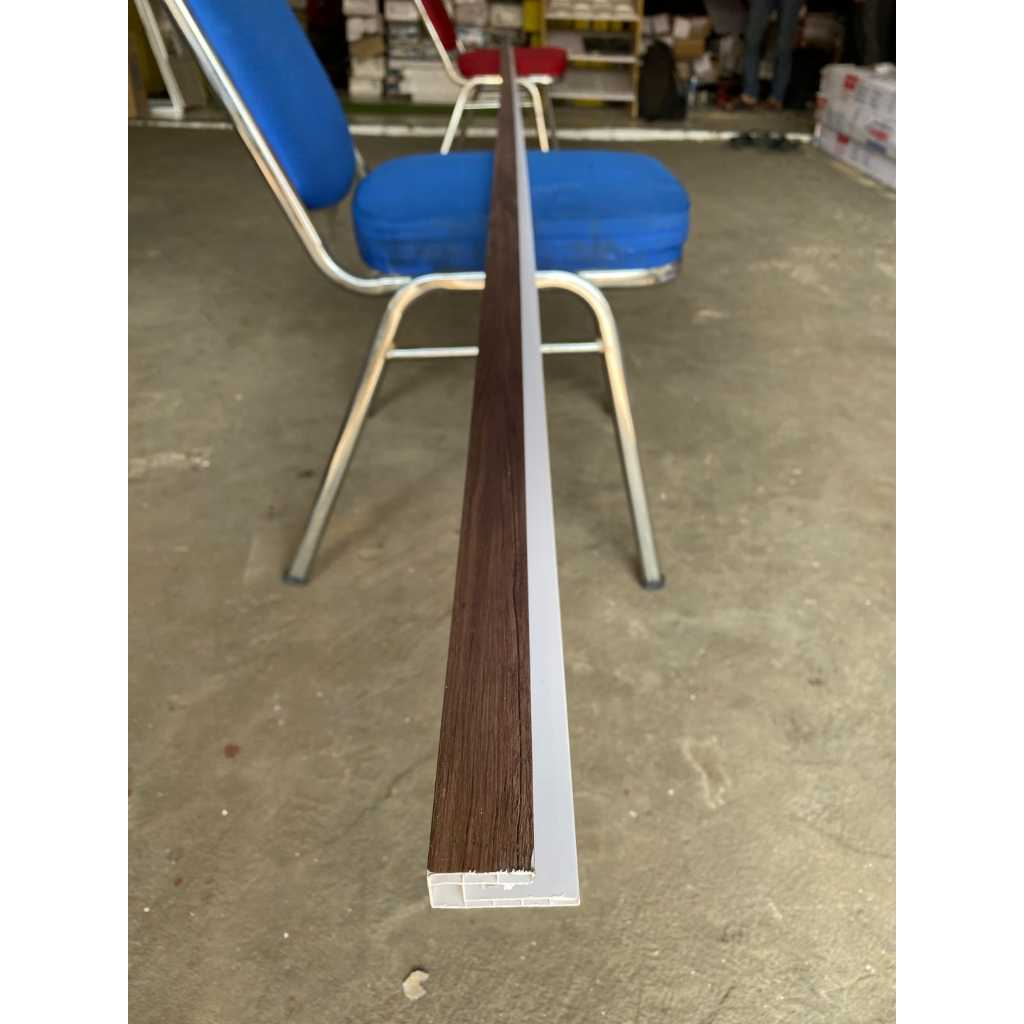 List Profil PVC List Pinggir Lengkung PVC List Minimalist PVC motif kayu laminated doff