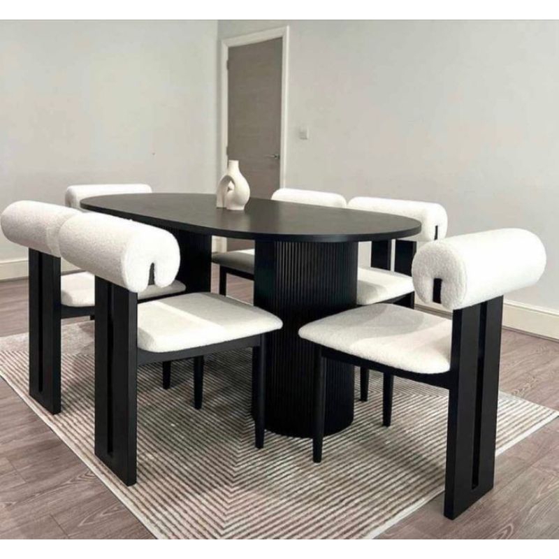 meja makan minimalis set 6 kursi. meja makan minimalis. meja makan jati