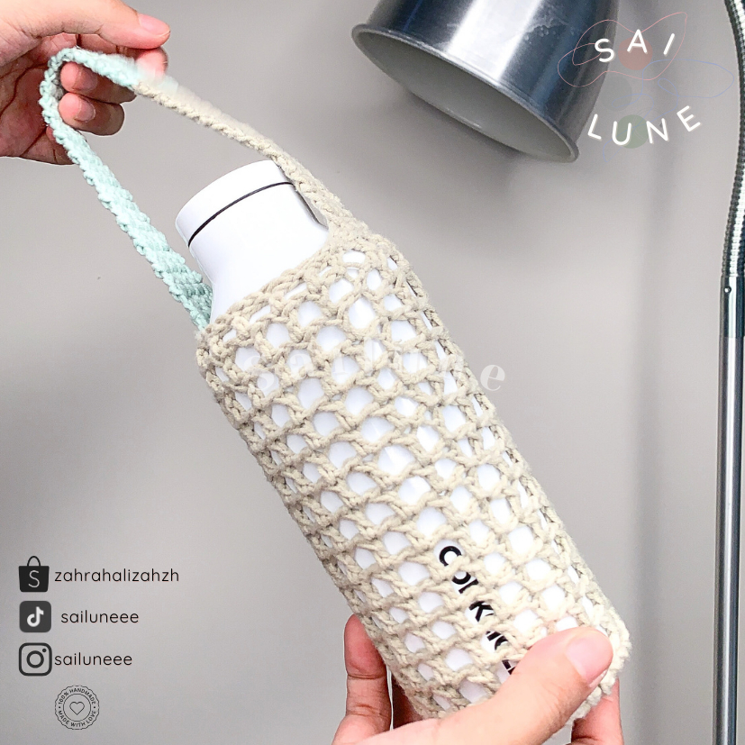 [READY] Gantungan Botol | Bottle Holder Strap | Sarung Botol Rajut | Tempat Botol Rajut