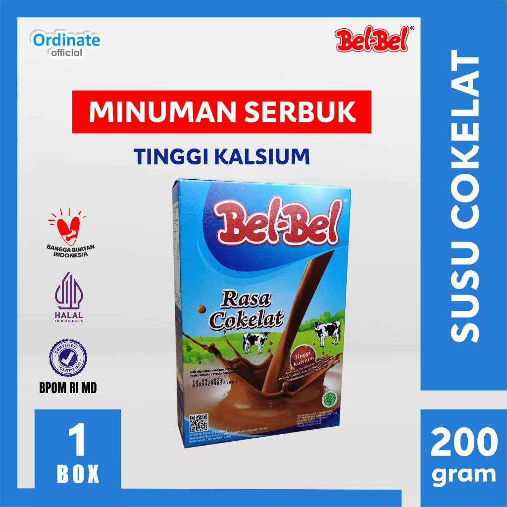 

Susu Bubuk Rasa Coklat Tinggi Kalsium 200 Gr - Belbel