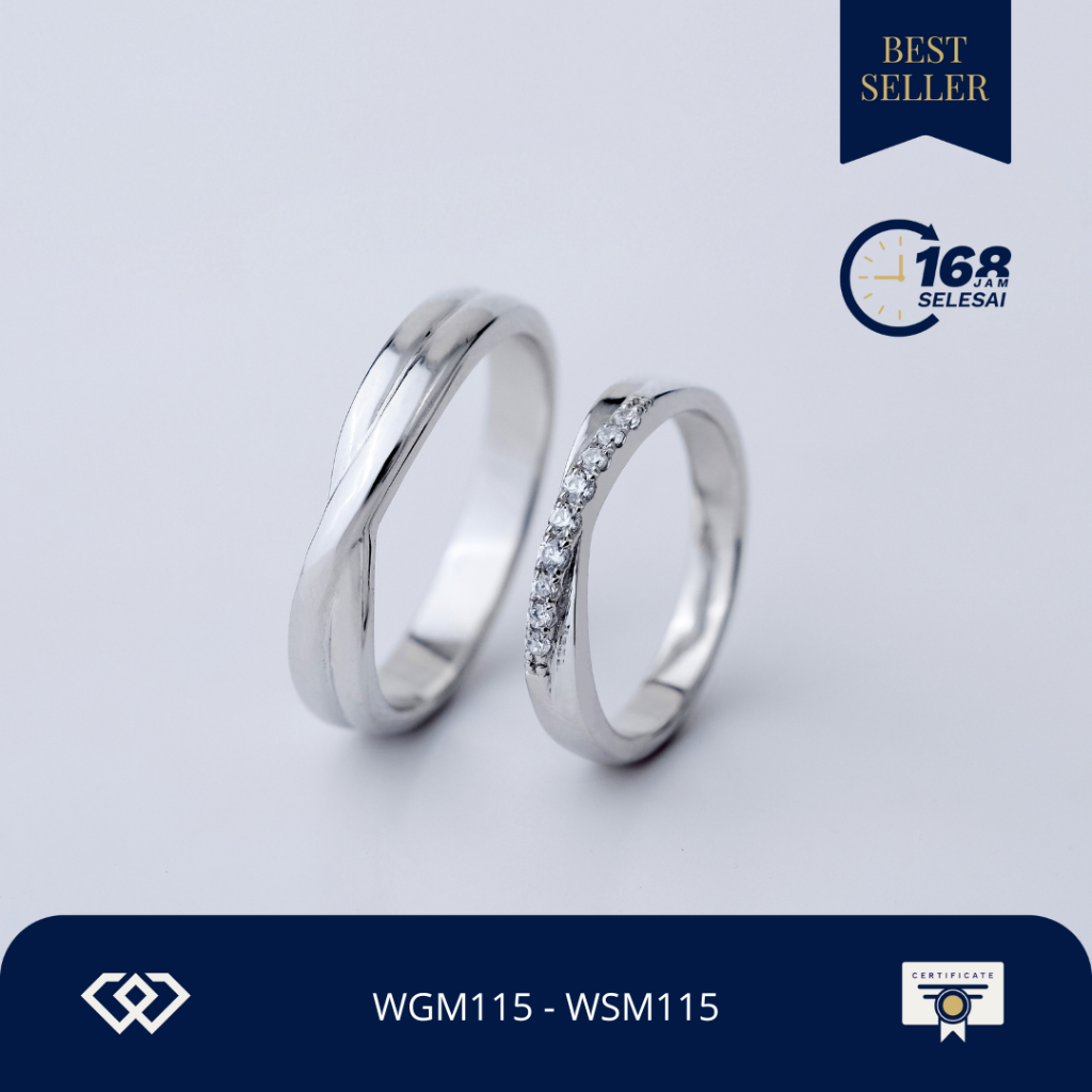 Winata Jewelry - Cincin Nikah Tunangan Couple Perak
