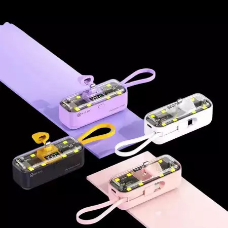 Powerbank Umaxxi Pro UP - 313 8000mAh Portable Mini Transparan Lightning Type C PD Fast Charging Wit