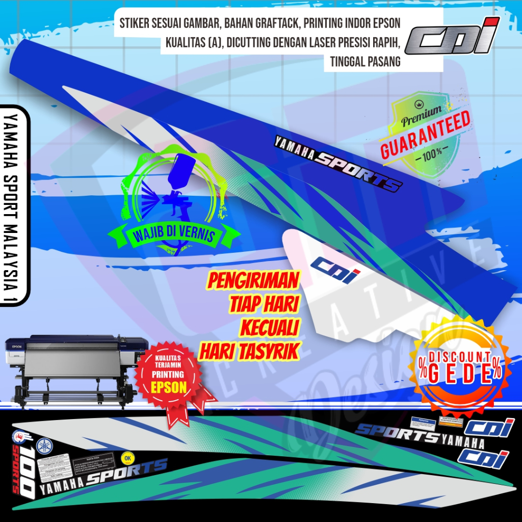 Striping stiker yamaha alfa sport yamaha cdi malaysia striping emblem strifing sticker vietnam thail
