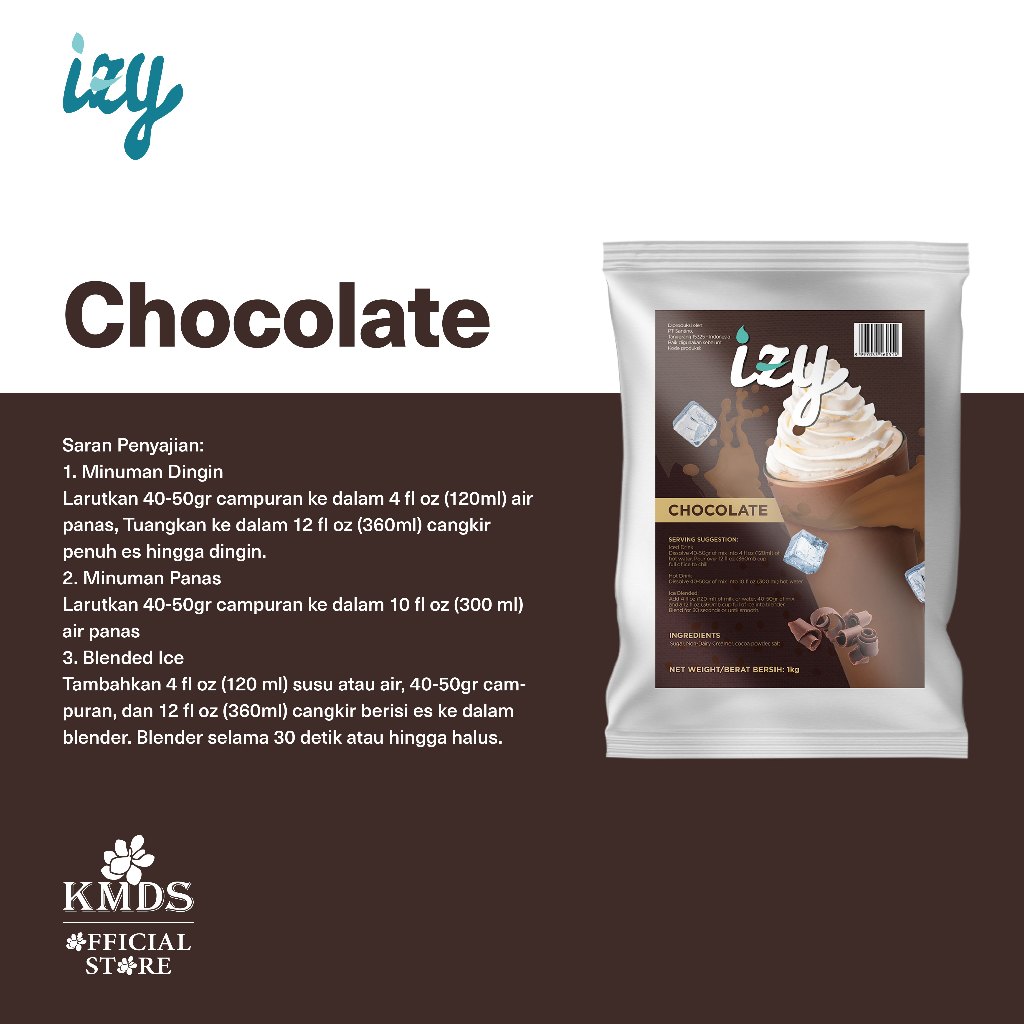 

IZY CHOCOLATE POWDER 1KG 1000GR