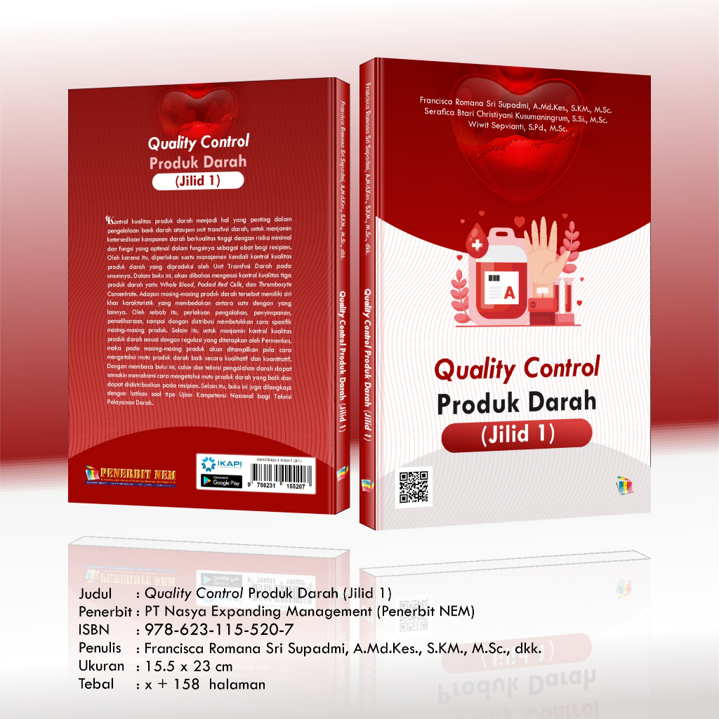 Buku Quality Control Produk Darah  (Jilid 1)