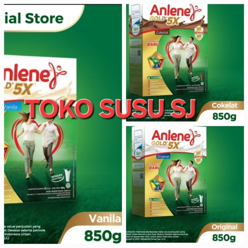 

ANLENE GOLD PLUS 5X VANILA COKLAT ORIGINAL 850 gram/850gr/850 GRAM/850GR/VANILLA/PLAIN/900GR