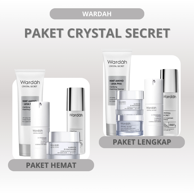 Wardah Crystal Secret Paket Lengkap Mecerahkan Menghilangkan Flek Hitam