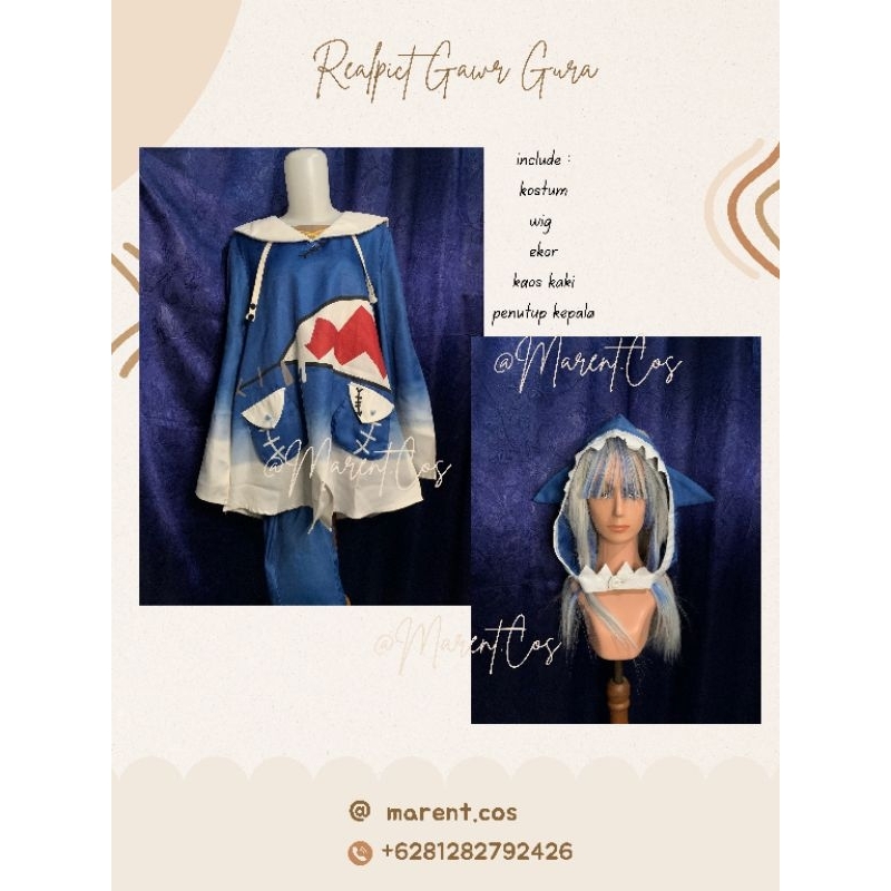 Disc Rental Costume Cosplay Gawr Gura
