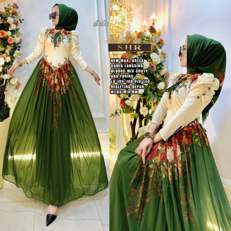 New Maxi Dress gamis langsing By SHR