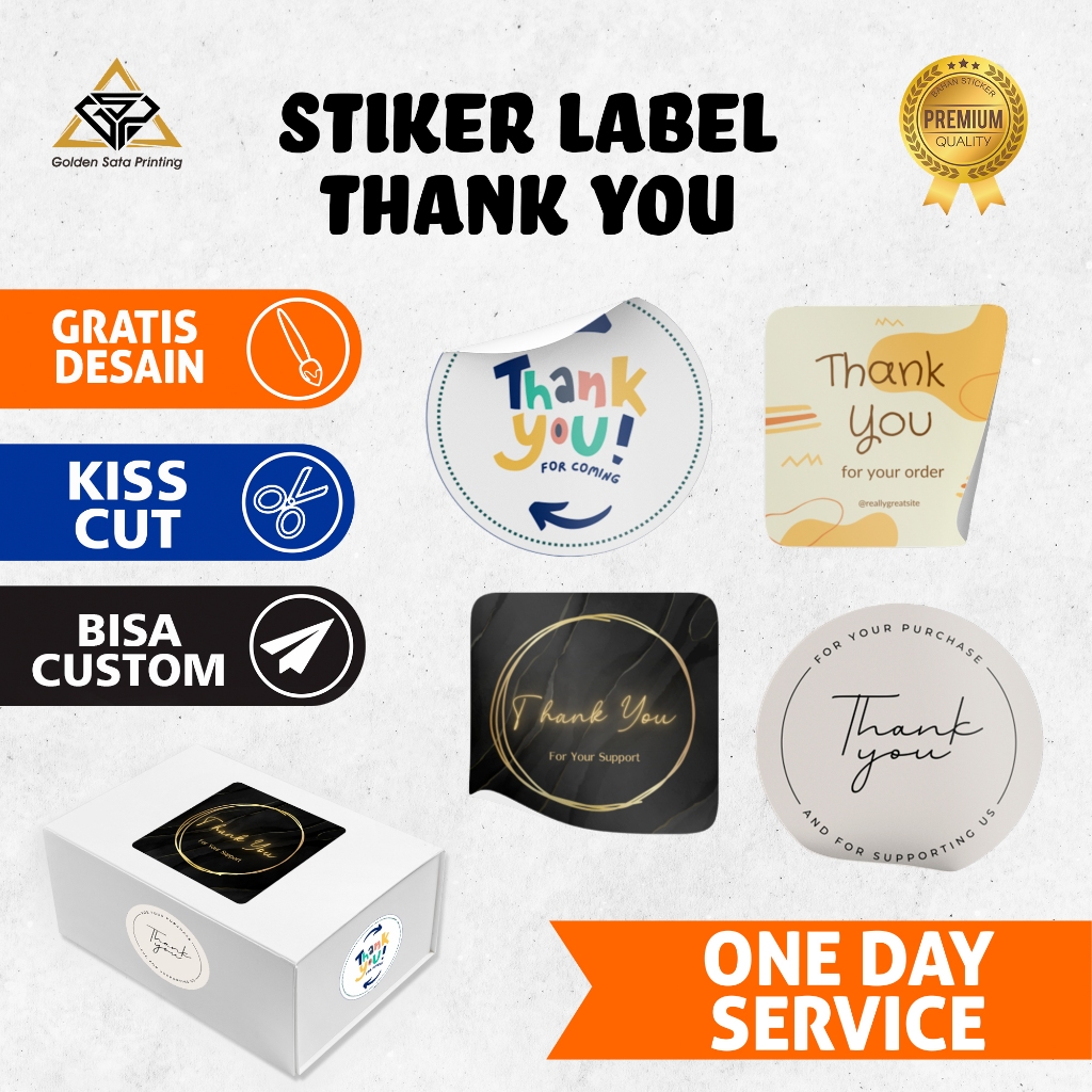 

Cetak Stiker Custom | Label Thank You | Bulat & Kotak | Bisa Desain Sendiri