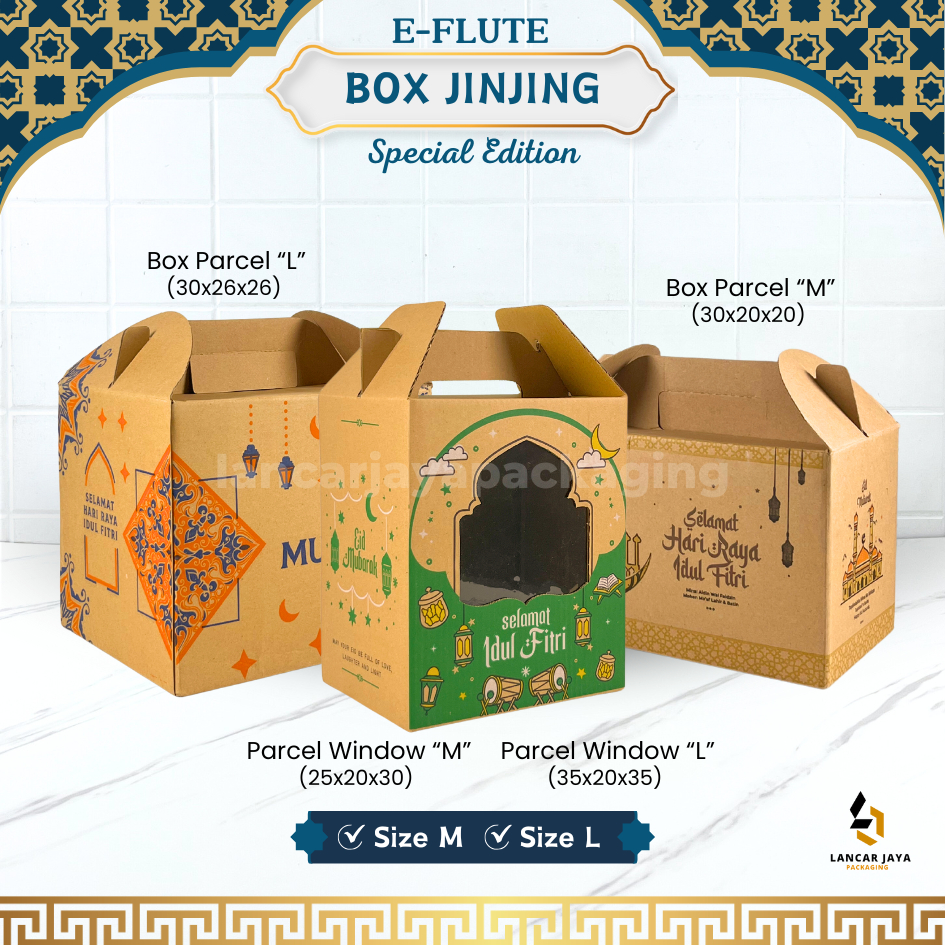 

Box Parcel Jinjing Lebaran Dus Hampers Sembako Kemasan Souvenir 30x20x20 cm