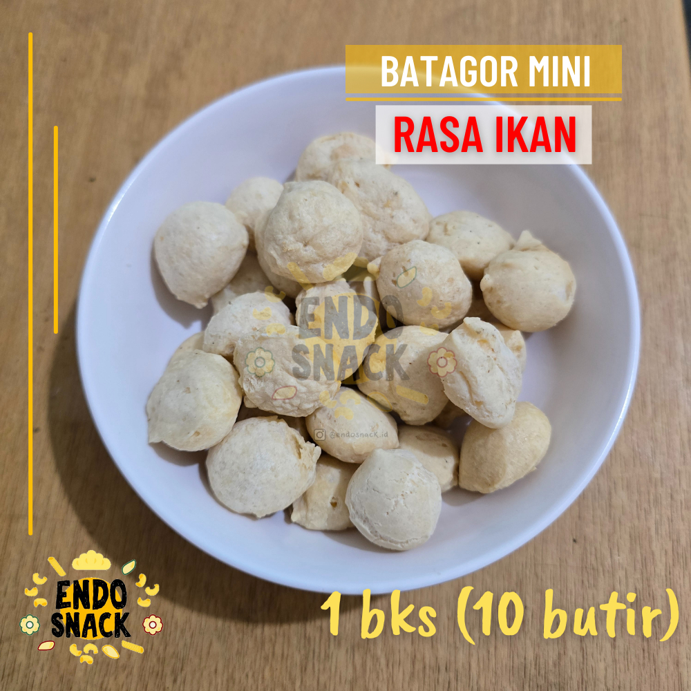 

1 bungkus (10 butir) BATAGOR MINI rasa ikan, topping baso aci, seblak