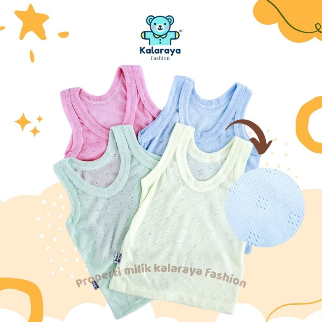 KALARAYA - Singlet Warna Bayi Kaos Kutang Anak Laki Perempuan Kaos dalam Bayi Anak