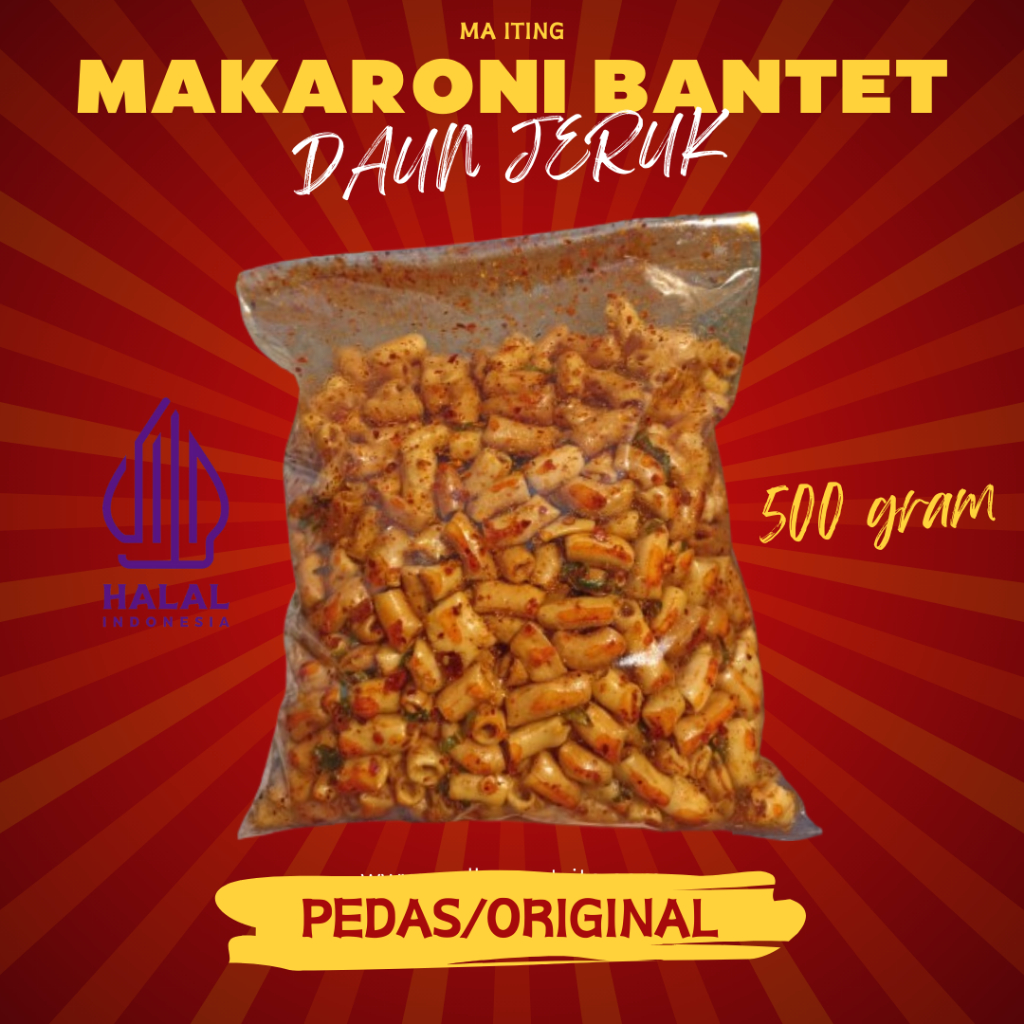 

Makaroni Bantet Pedas Daun Jeruk 500 Gram
