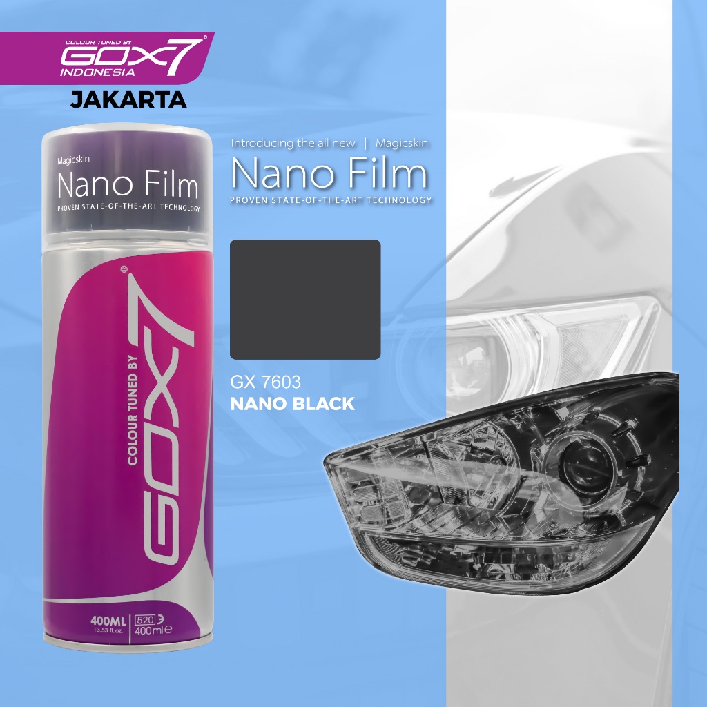 GOX7 Cat Semprot Premium Nano Film-Cat Restorasi Lampu Mika-Perbaikan Lampu Mika-Cat Plasti Dip Tran
