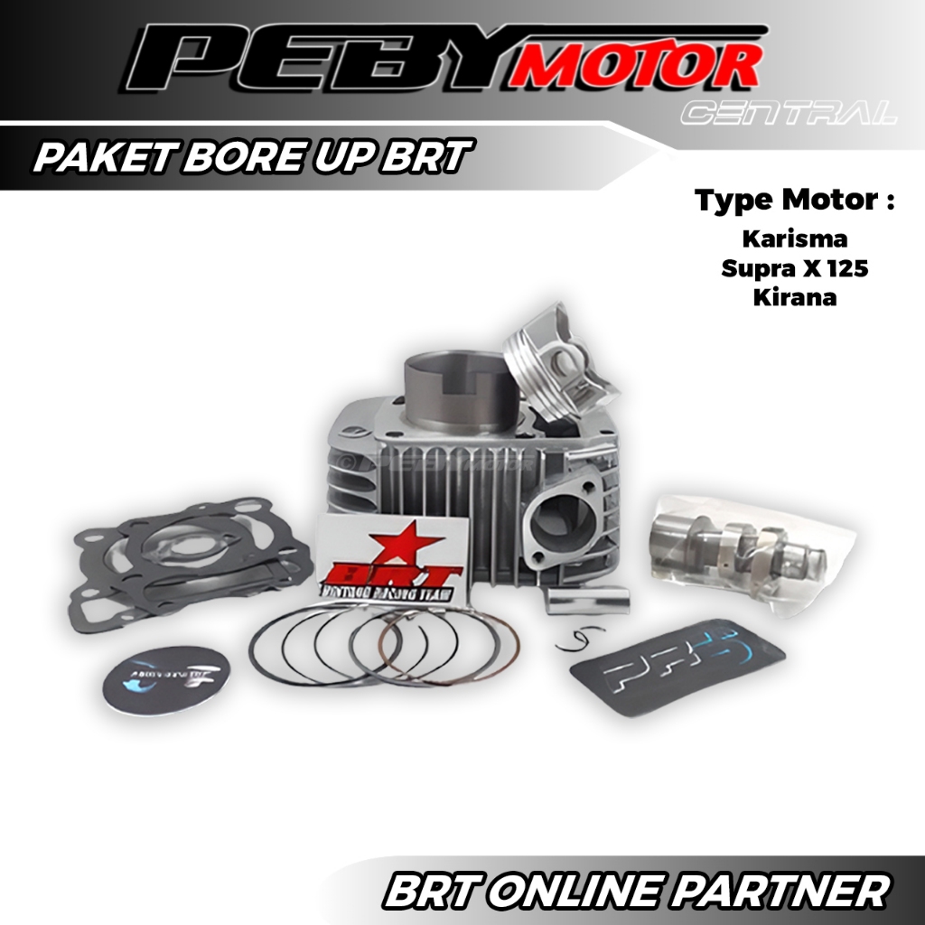 Paket Bore Up BRT Karisma Supra X 125 Kirana Cast Iron