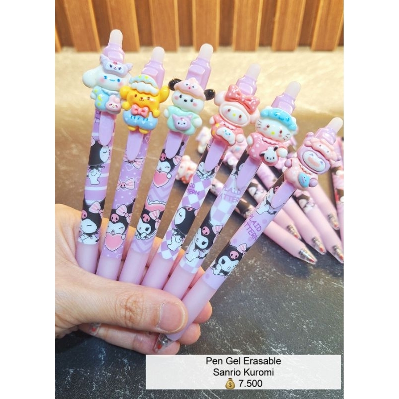 

Pen Gel Erasable Kuromi Sanrio Pen Tinta Bisa Dihapus