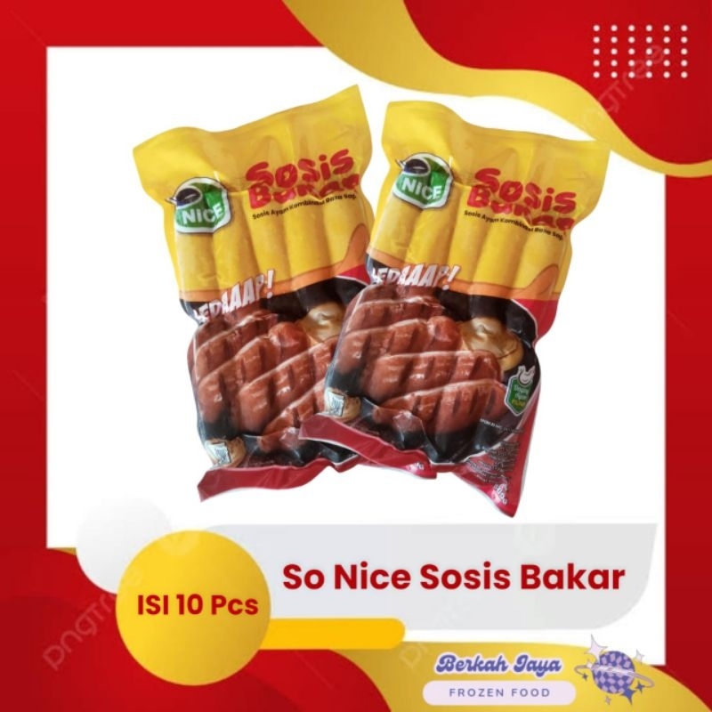 

sonice sosis bakar 500 gram isi 10 frozen food makanan beku kemasan olahan