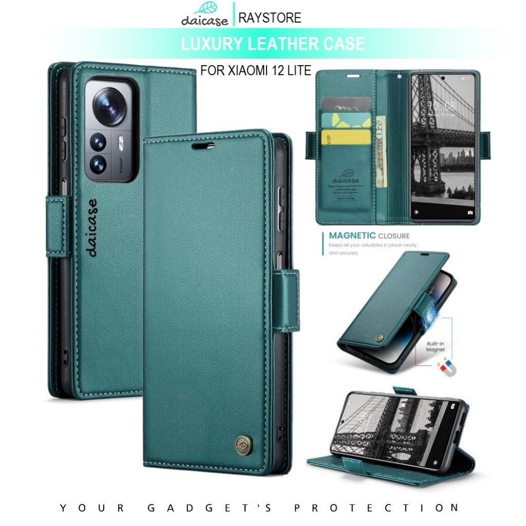 XIAOMI 12 LITE FLIP LEATHER CASE PREMIUM-FLIP WALLET CASE UNTUK XIAOMI 12 LITE