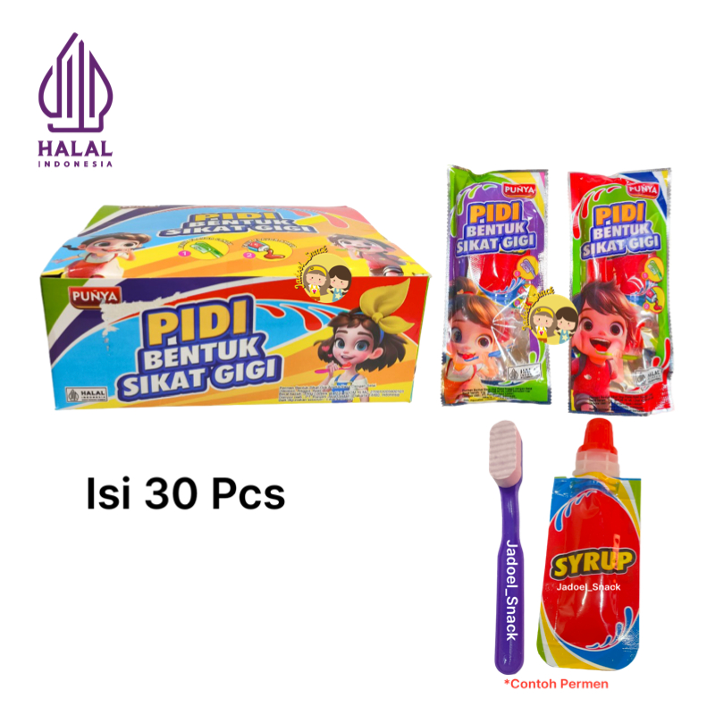 

GROSIR - Permen Sikat Gigi Odol 30 X 10 Gr Rasa Strawberry by Jadoel_Snack