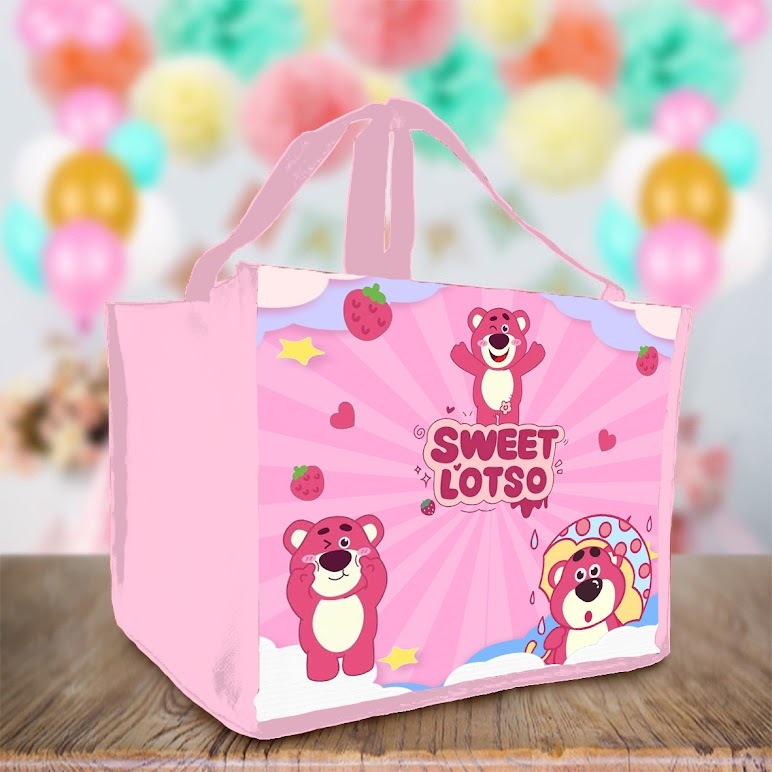 

Tas goodie bag sweet lotso Tas Ultah Souvenir Ulang Tahun Tasyakuran Aqiqah