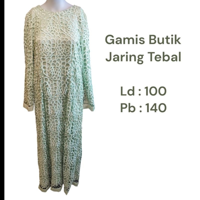 BAJU GAMIS DRESS ELEGAN BUTIK HIJAU SAGE