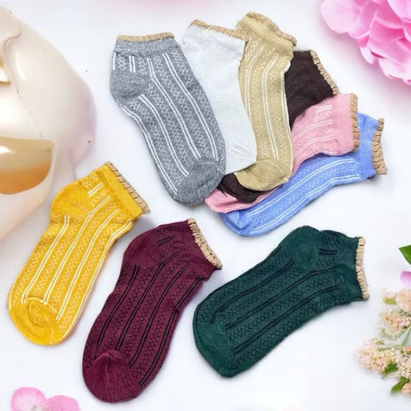 Kaos Kaki KS06 Kaos kaki Wanita Motif Renda Semata Kaki