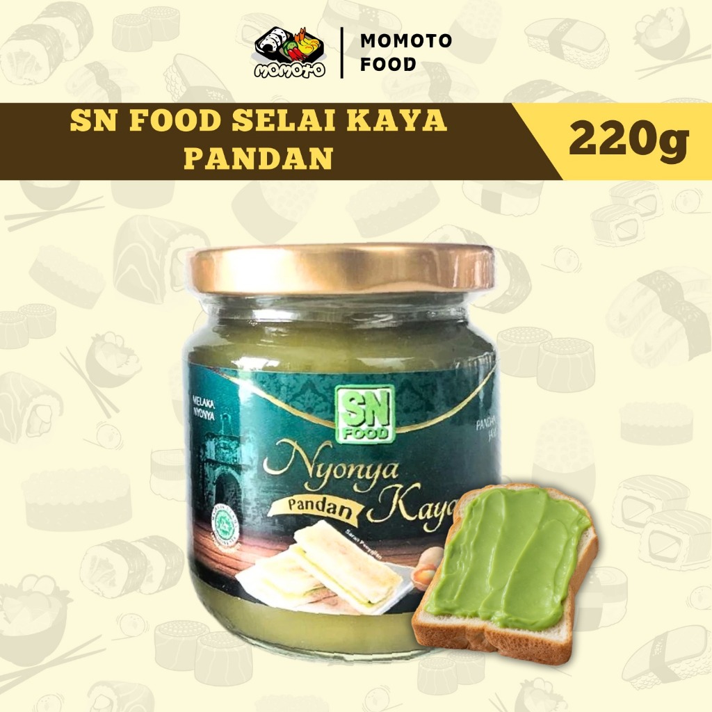 

SN Food Nyonya Selai Kaya Pandan 220 gram Halal Roti Bakar Kopitiam