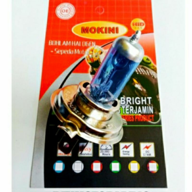 Bohlam Lampu Depan Halogen Cool Blue Vixion Scorpio Z Byson Verza Scoopy Fi CB150R CBR Megapro New K