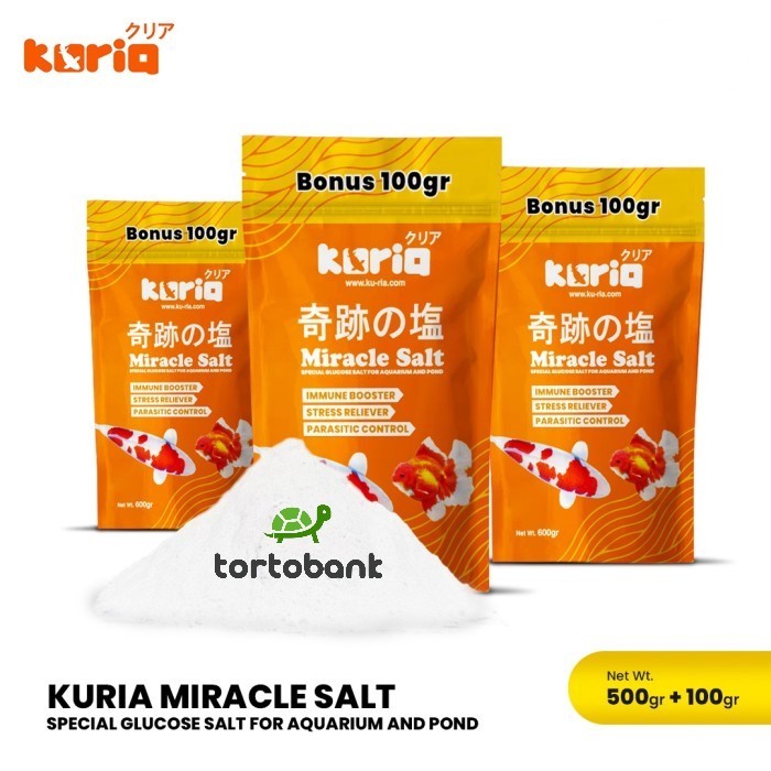 GARAM KURIA 600 GRAM - KURIA MIRACLE SALT 600 GRAM - GARAM IKAN AIR TAWAR - GARAM AQUARIUM AIR TAWAR