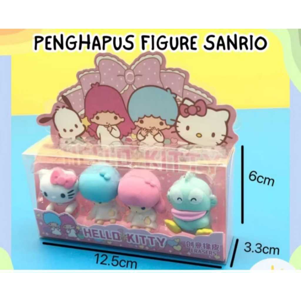 

(set box isi 4pcs) PENGHAPUS PENSIL KARAKTER SANRIO LUCU PENGHAPUS KARAKTER LUCU ANAK SEKOLAH ALAT TULIS SEKOLAH