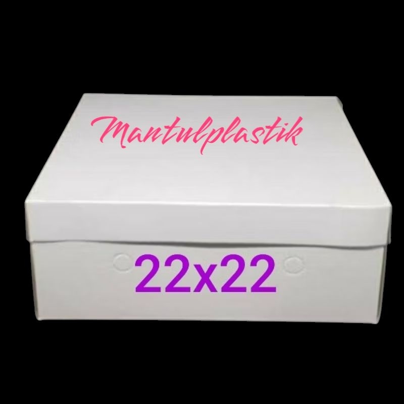 Kotak Box Nasi 22x22 400Gram / Dus Nasi Kotak Uk 22x22 Isi 50pcs