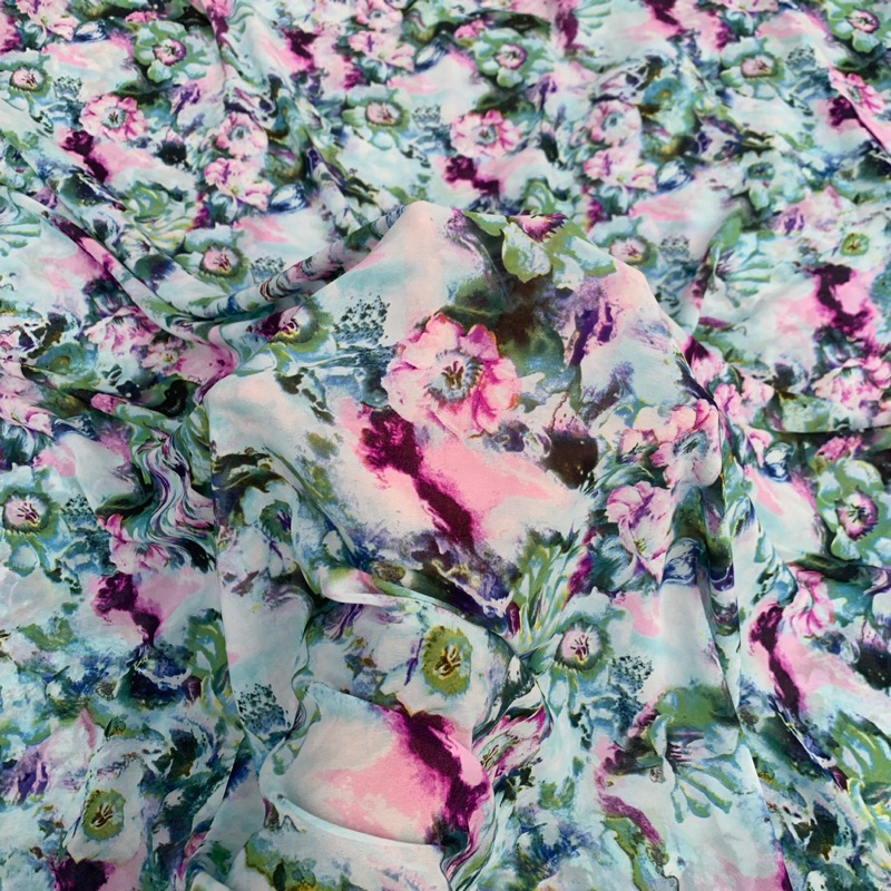 kain ceruty motif bunga - kain ceruty motif - kain ceruty bunga premium