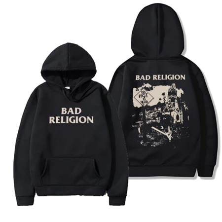 Lycus clothing Sweater Pullover Hoodie bad religion Hitam unisex