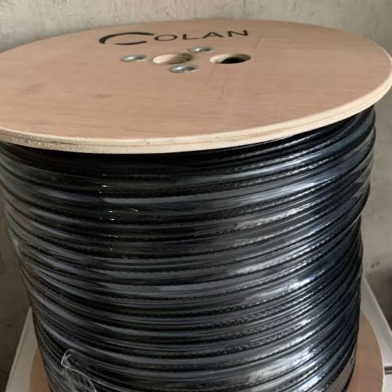 KABEL CCTV COLAN RG6 + POWER BLACK OUTDOOR