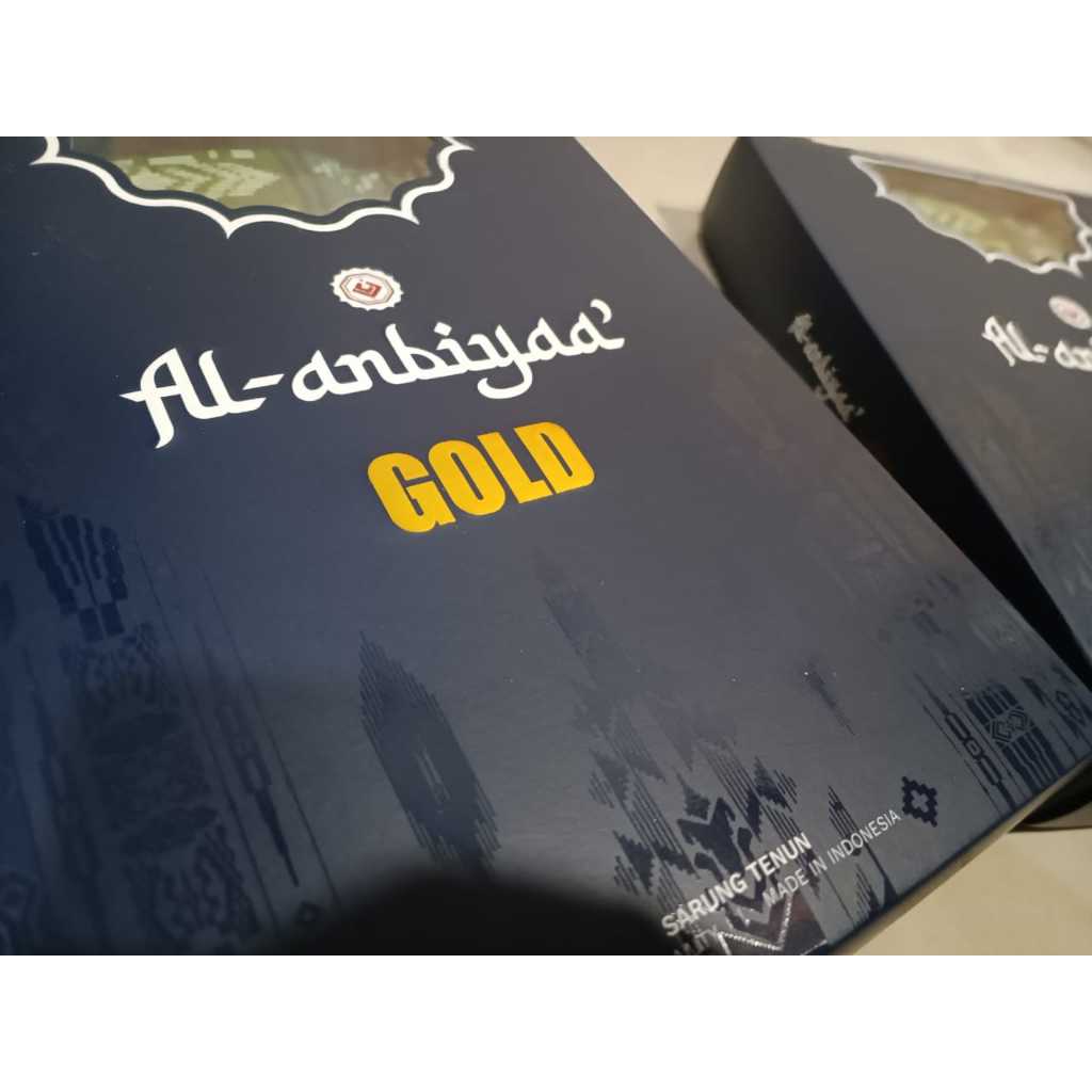 SARUNG AL ANBIYAA   GOLD HITAM TERBARU