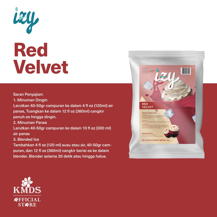 

IZY RED VELVET POWDER 1KG 1000GR