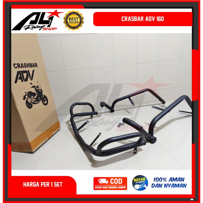 ubular Crashbar Pelindung Body Honda ADV-160 Full Besi Komplit jalu slider