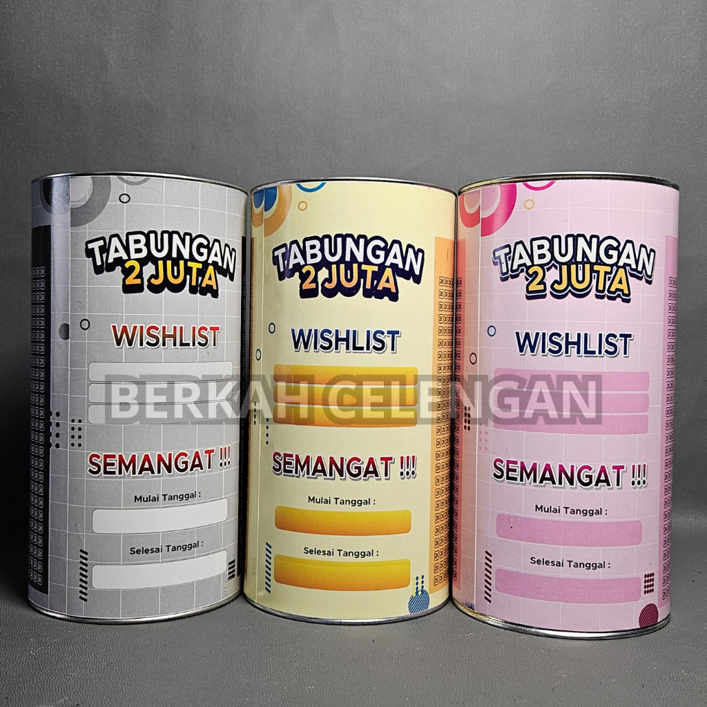 [UKURAN MEDIUM] CELENGAN TARGET 2K TARGET 2JT CELENGAN TABUNGAN TABUNGAN TARGET BUKA TUTUP PERMANENT