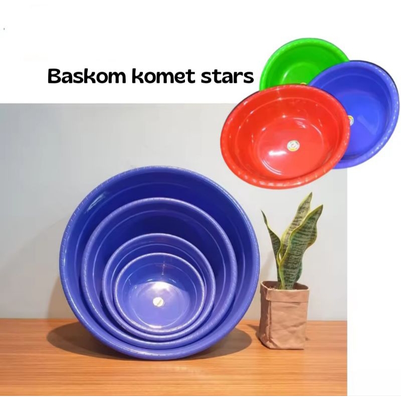Baskom Plastik Komet Star DX warna/ Baskom Komet star Warna/ Baskom Ulir Komet star warna