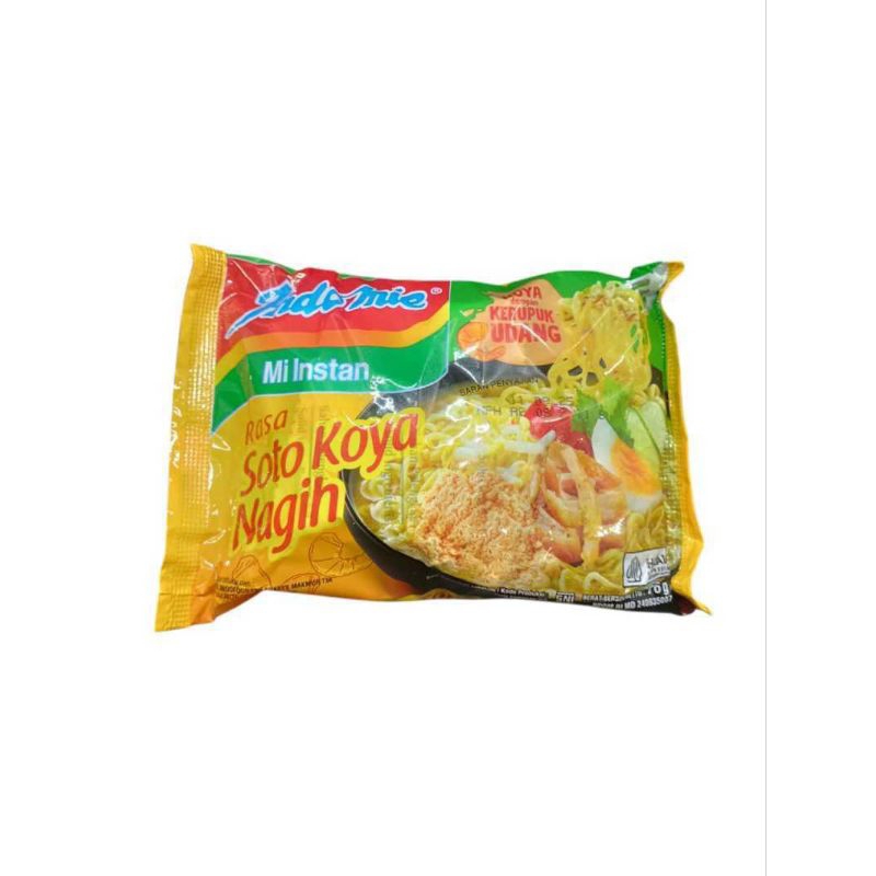 

NOODLES/MIE INSTANT INDOMIE KUAH RASA SOTO KOYA NAGIH SATUAN