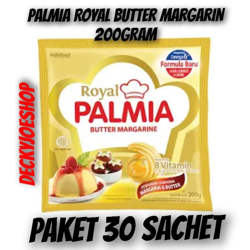 

Palmia royal butter 200gr paket 30 sachet EXP : JANUARI 2026