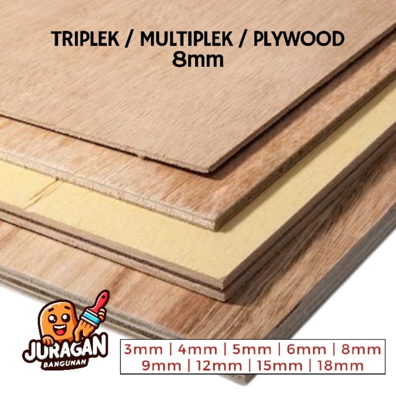 Triplek / Multiplek / Plywood 8mm