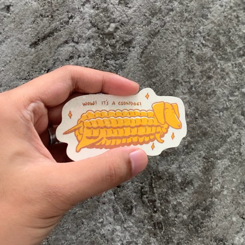 

Sticker Hologram Corndog