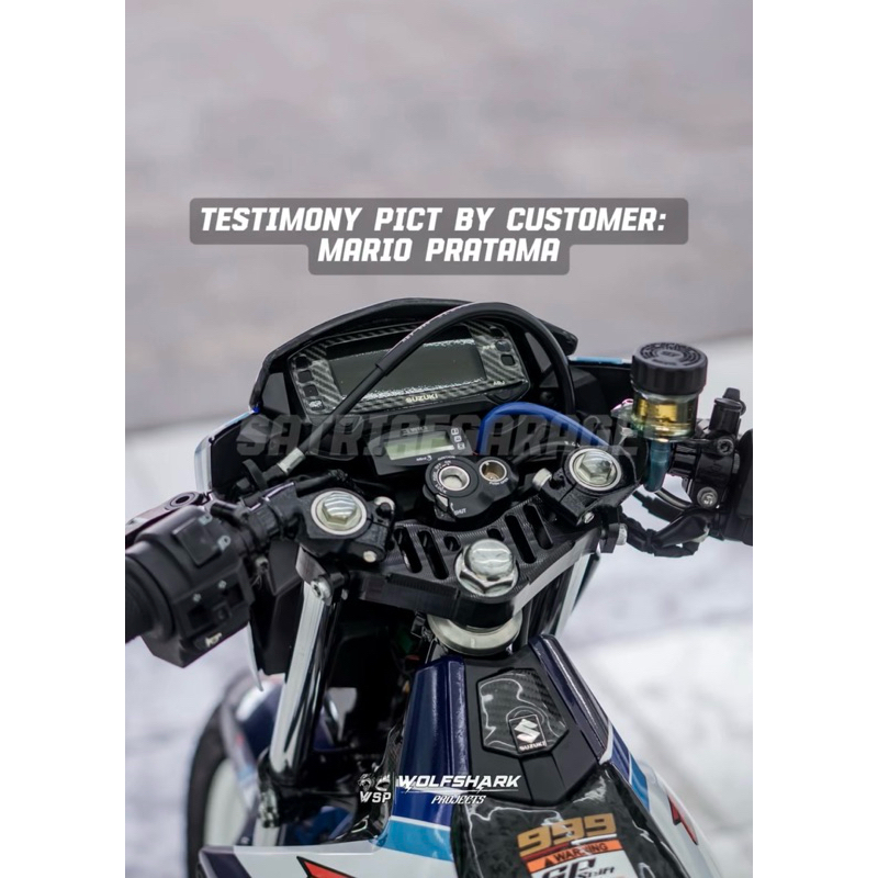 Segitiga Atas Variasi Aluminium CNC Satria FU FI/ Injeksi