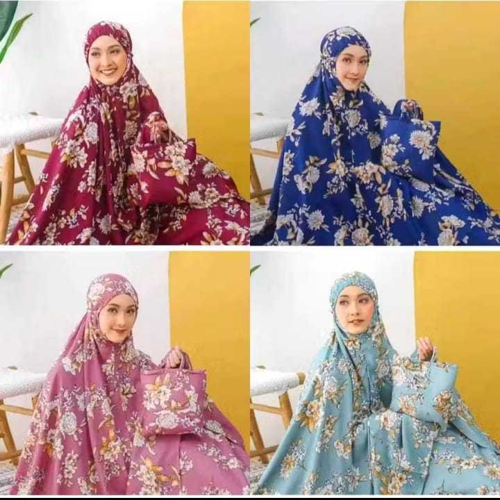 MUKENA GRASELLA DEWASA MOTIF BUNGA SAKURA TERBARU