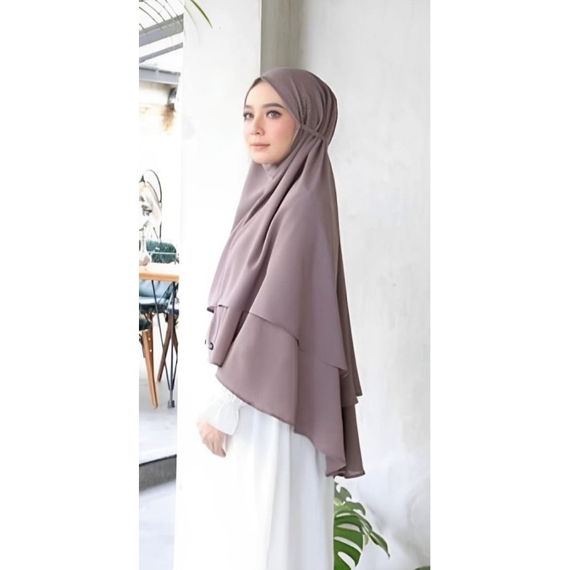 KERUDUNG TALI 2LAYER CERUTY XL/BERGO JUMBO 2LAYER/JILBAB INSTAN/HIJAB TALI