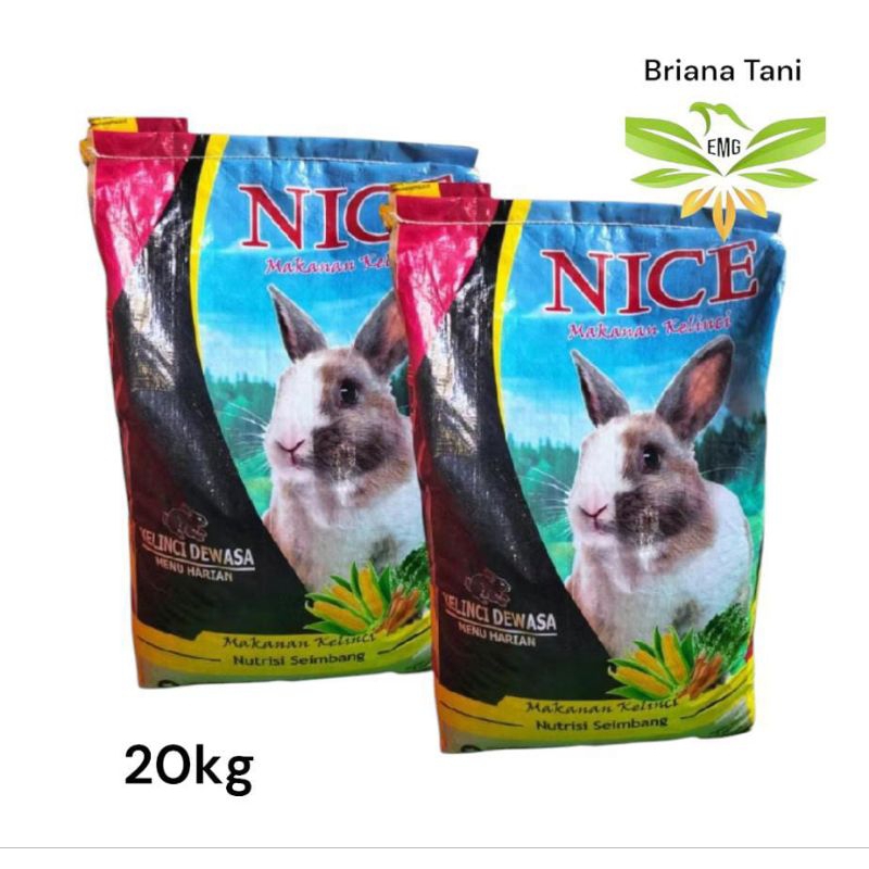 Karungan Pakan Kelinci NICE 20 Kg Menu Harian Kelinci