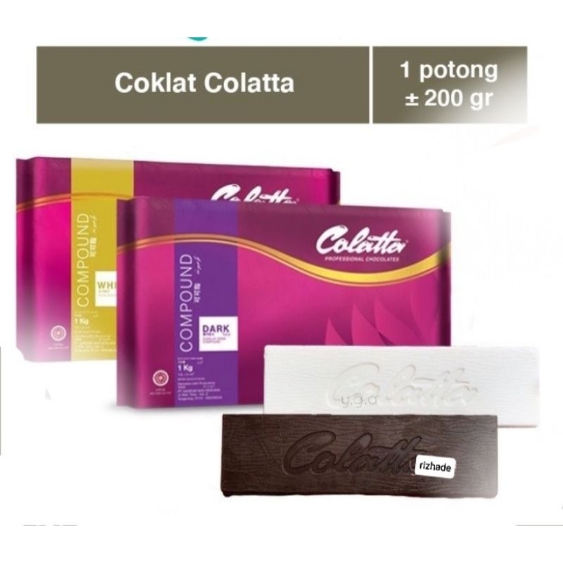 

COLATTA COKLAT COMPOUND DARK & WHITE REPACK 200 GR