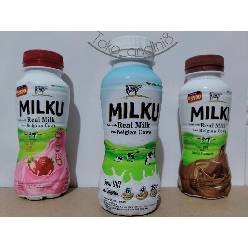 

MILKU susu UHT 3 rasa 200 ml | 1 karton/krat